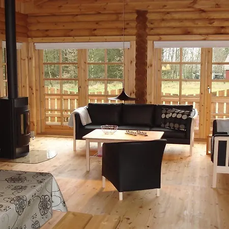 Four-bedroom Holiday Vestskoven With A Sauna 06 Tatil Evi *